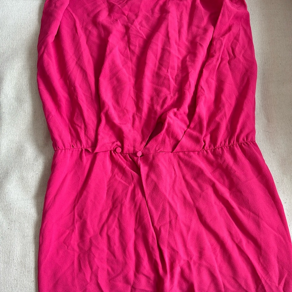 Thakoon silk hot pink party dress made in USA - Picture 2 of 4